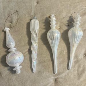 Gorgeous vintage glass Christmas ornaments.